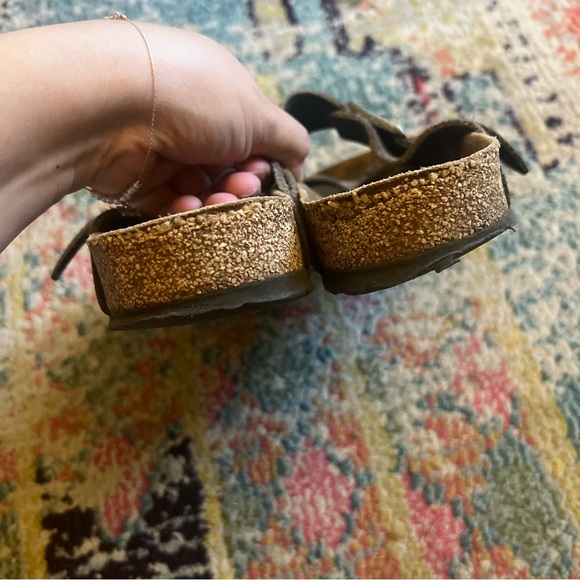 Birkenstock Brown Suede Arizona Soft Footbed Double Strap Buckle Sandals - Picture 5 of 6